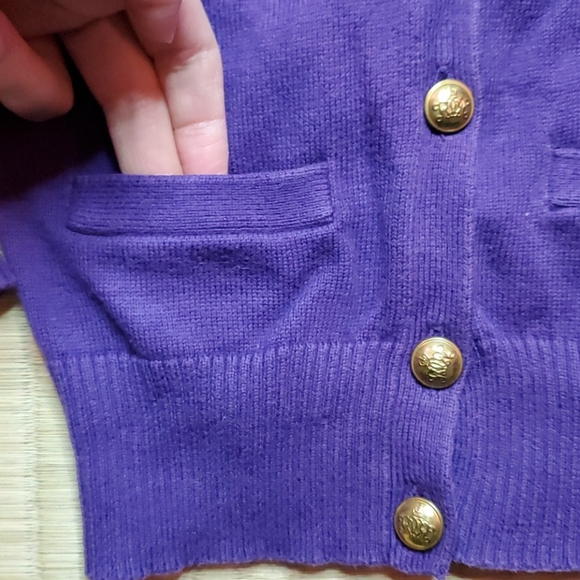 Ralph Lauren Signature Cardigan w/ Logo Buttons 2T - Picture 3 of 5